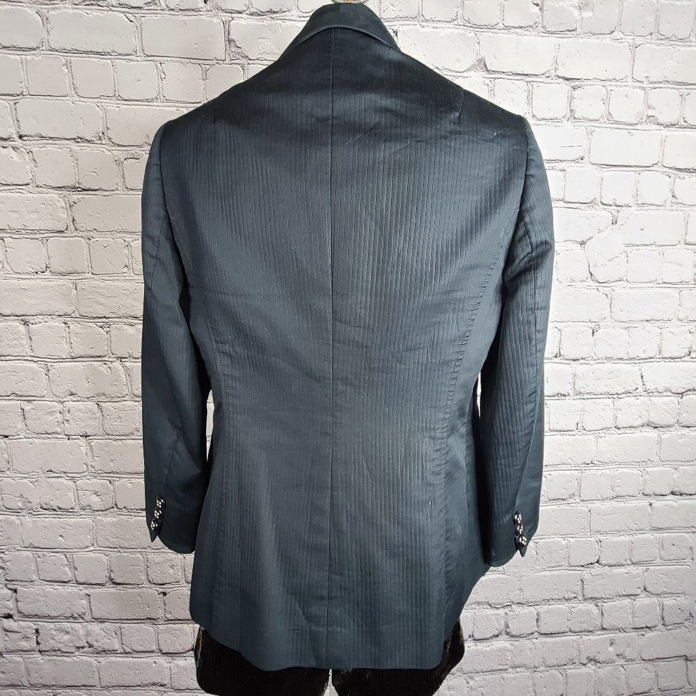 Navy Blazer No Button Blazer, Small - Picture 3 of 6